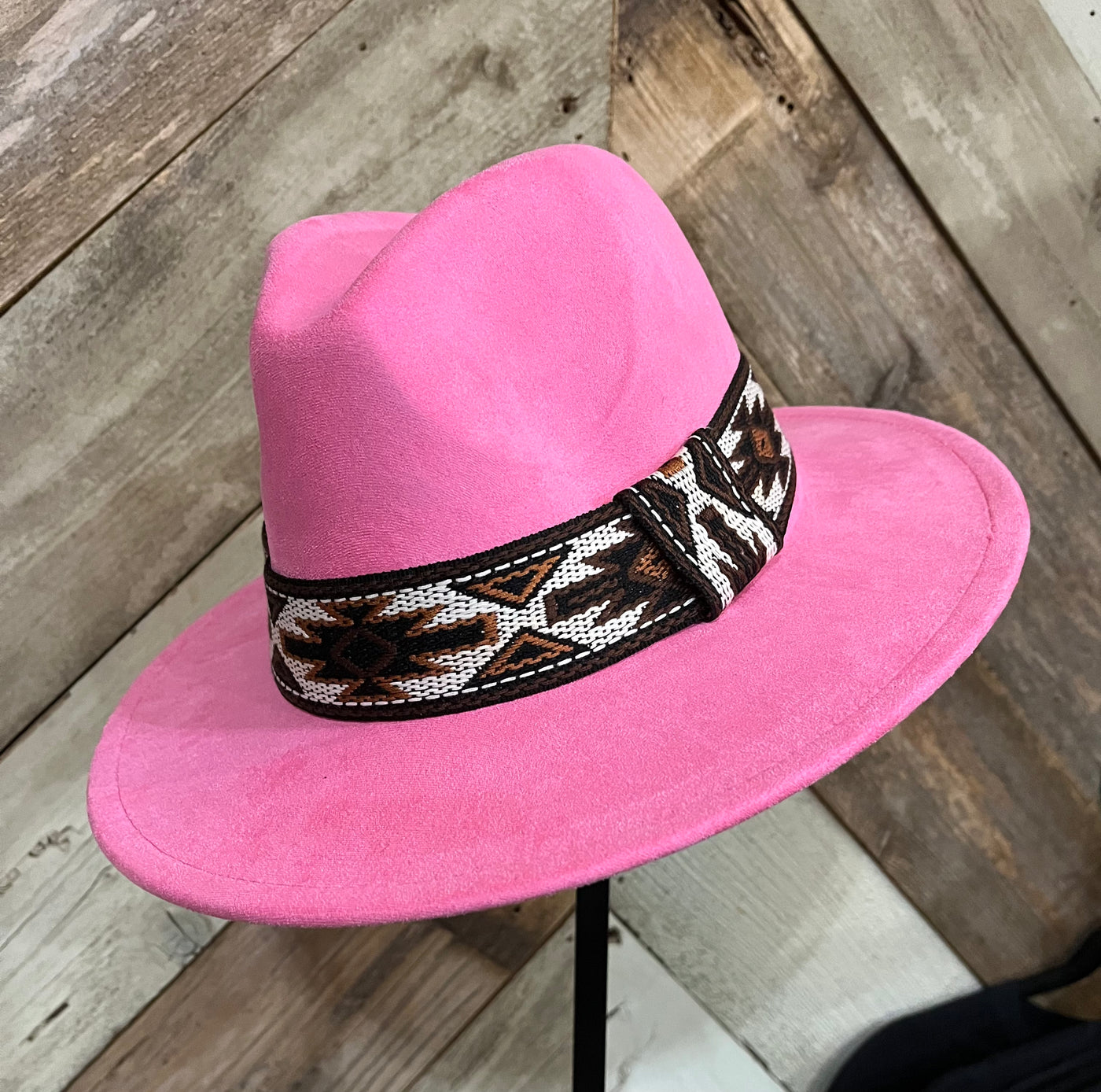 SUEDE FEDORA PEACH TOP HAT