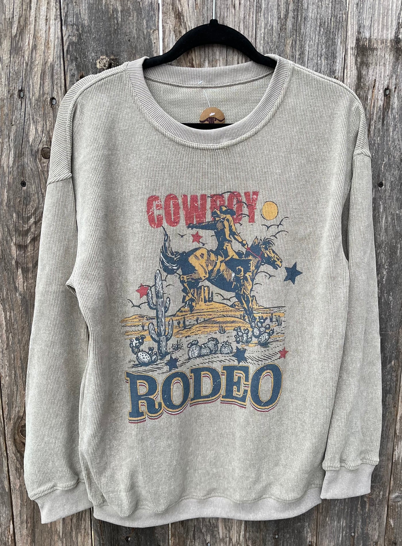 RODEO WESTERN VIBES CORDED SWEATSHIRT